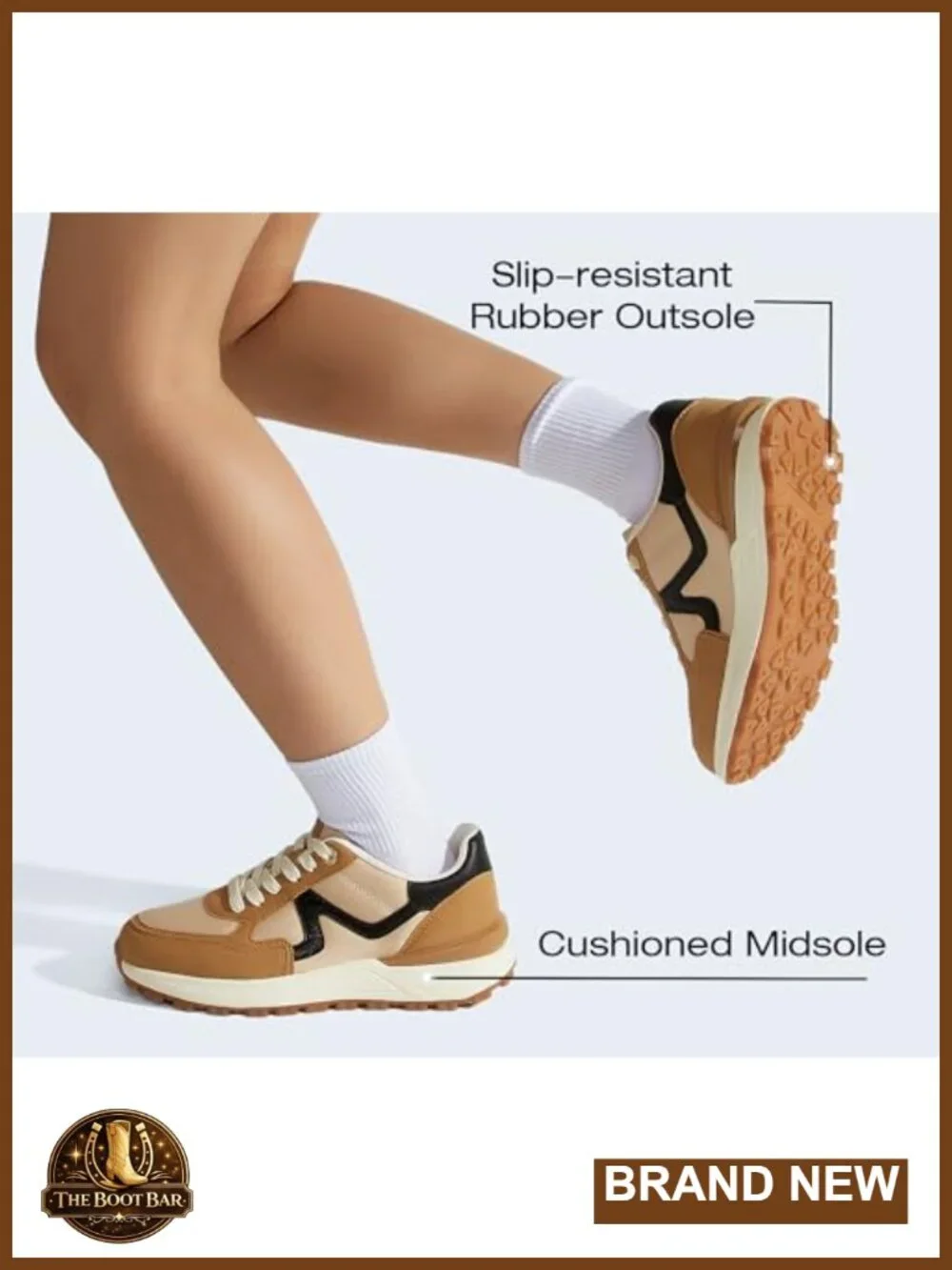 Women's Chunky Platform Retro Sneakers - Slip Resistant Fashion Casual Walking